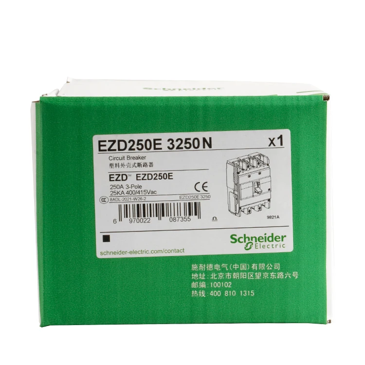 Safety Breaker/Electric Breaker EZD250 3P 250A  690V high quality mccb