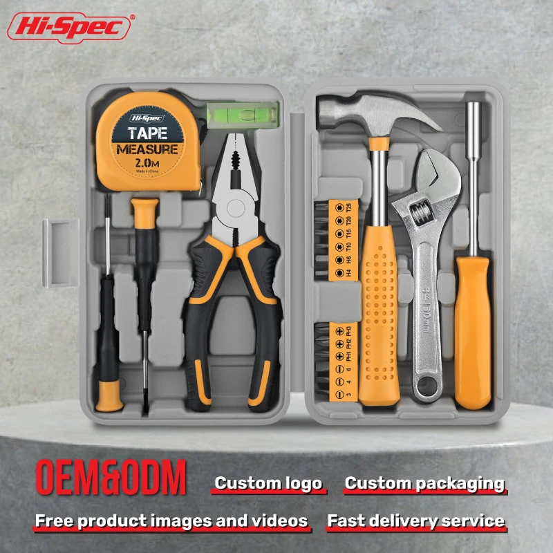 20pcs Mini DIY Basic Professional  Home Tool Kit Household Hand Tools with Wrench for Home Repair Set OEM Support