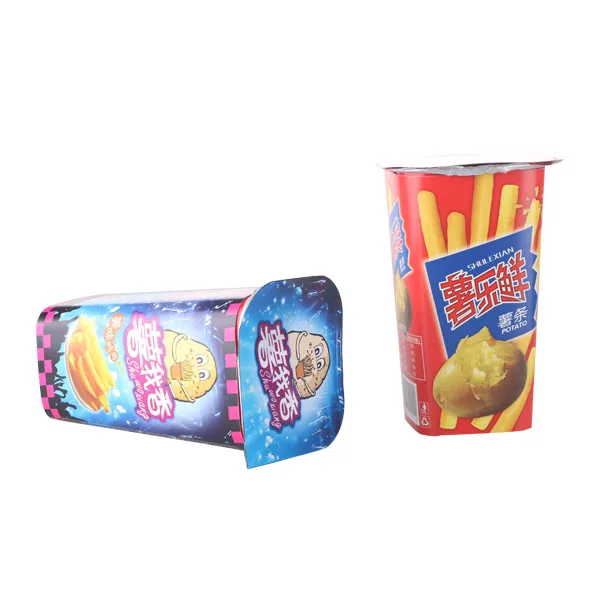
20oz Eco-friendly Single Wall Custom Printed Square Aluminium Foil Coated Paper Cup for Snack Cereal 