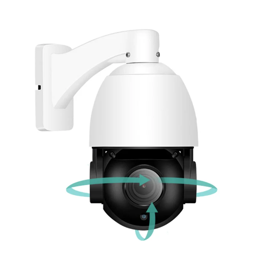 HD IP Camera Outdoor PTZ POE 8MP 4K 20X Zoom Surveillance Dome Security Cam with Audio Infrared Night Vision 80m H.265