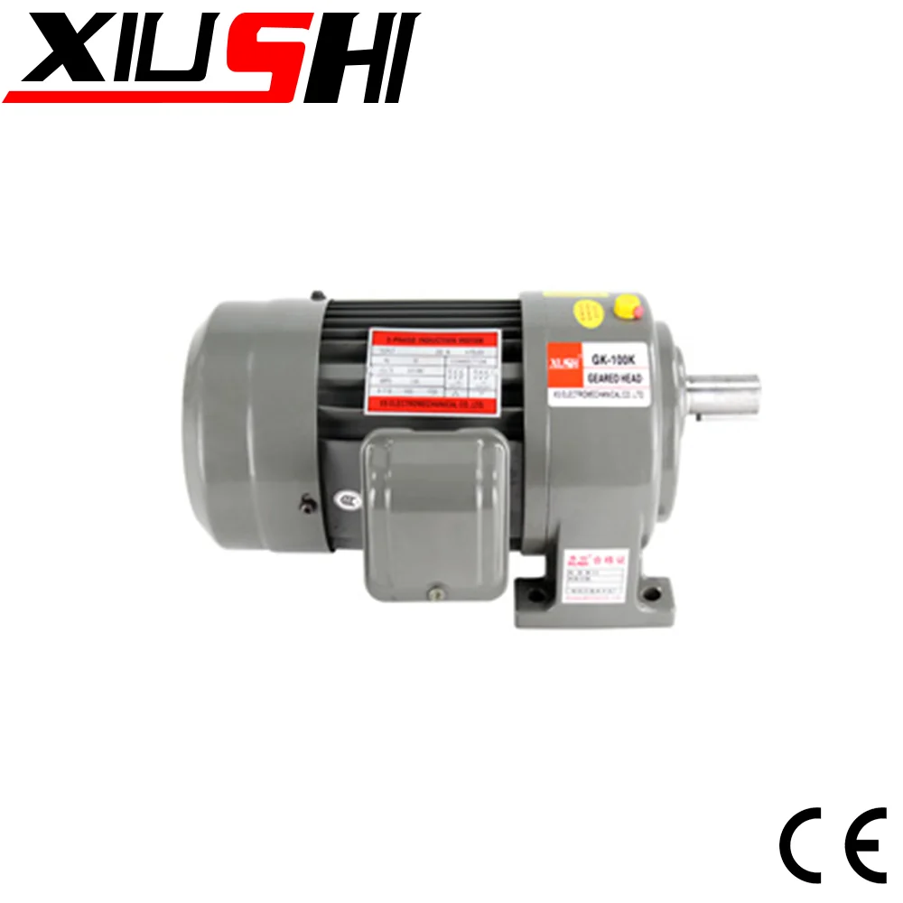 Промышленные машины индукции редуктор двигателя 100 Вт 1/8HP 18 вал, электрический двигатель с редуктором