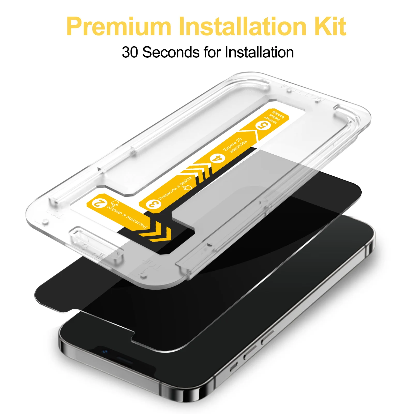 For iPhone  12 mini Privacy Screen Protector Tempered Glass 9H Premium Screen Protector Film 5.4 Inch one piece