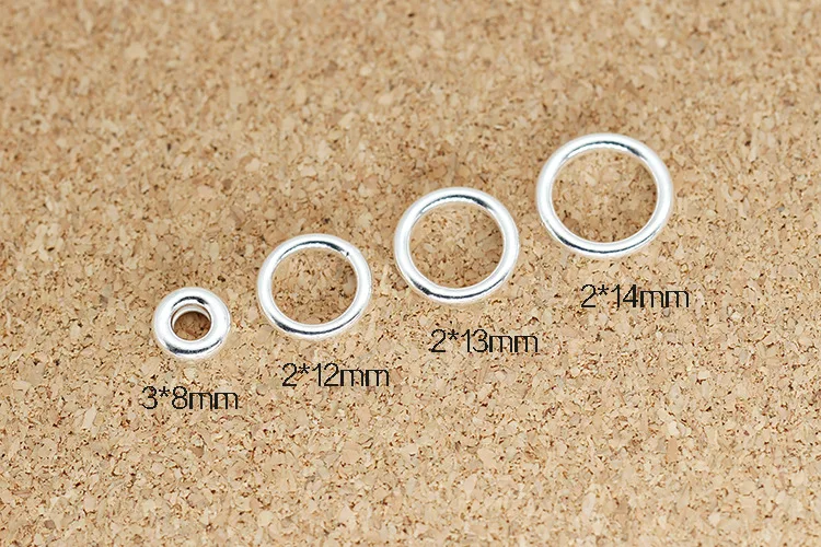 8-14mm Thick 925 Sterling Silver Jump Rings  Round Split Rings Wire Close Ring For Jewelry Making