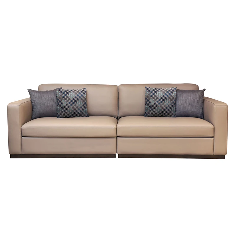 Best-selling modern style leather recliner four-seat sofa manufacturer direct sales