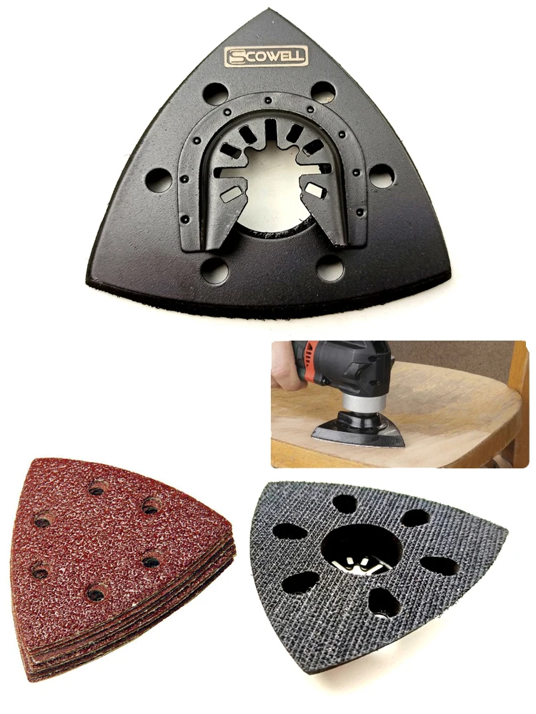 Renovator Tools Hook Loop Sand Pad Holder For Self Adhesive Sanding Paper Oscillating Multi Tool Grinding Pad DIY Tools
