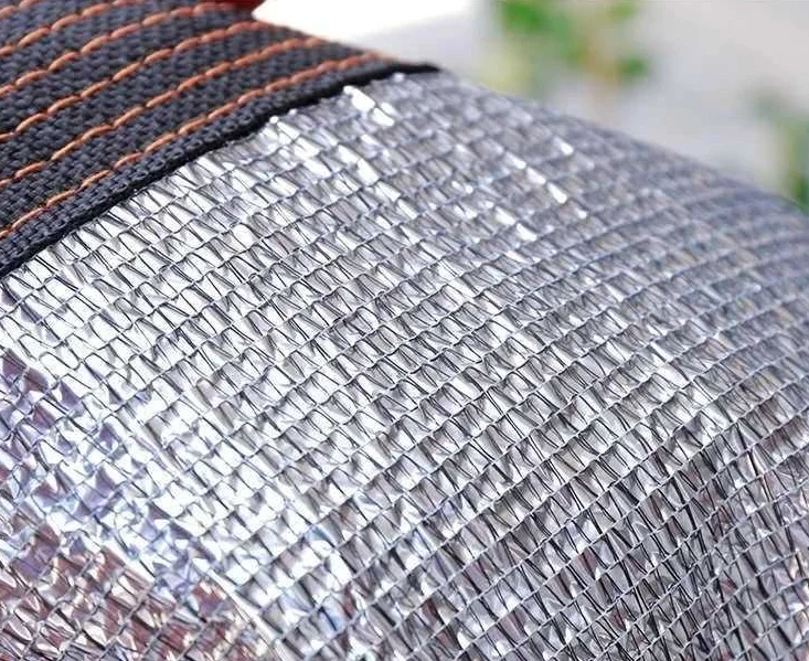 
Hot selling 6.5*6.5ft 75% Sunblock Shade Sails Net Reflective Knitted Aluminet Sun Shade Cloth 