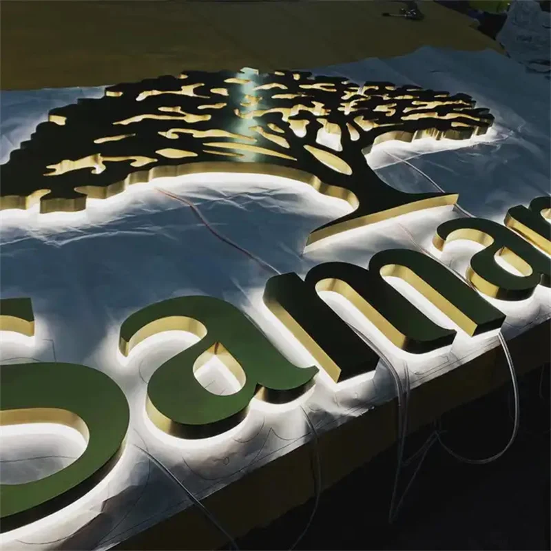 Custom Backlit Letters Sign Outdoor Business Acrylic Signage 3d Logo Led Backlit Sign Channel Letter Signs for Shop