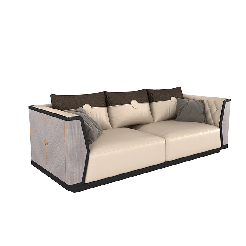 Modern Latest Home Solid Wood Sofa Furniture Set Chinese Style High Class Luxury Living Room Sofa Set