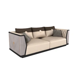 Modern Latest Home Solid Wood Sofa Furniture Set Chinese Style High Class Luxury Living Room Sofa Set