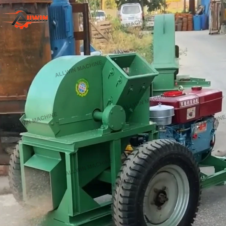Wood Tree Branch Coconut Husk Crusher Machine Electric Wood Screen of Sawdust Wood Engines for Sale Iron Mini Gasoline Engine