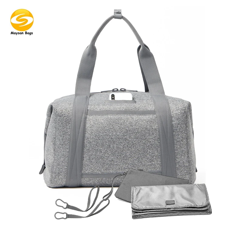 Custom Extra Large Unisex Heather Grey Carryall Weekender Bag