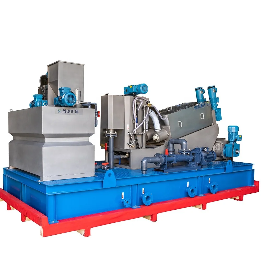 Screw Press Sludge Dewatering Machine Sludge Dehydrator For Sewage Treatment Equipment