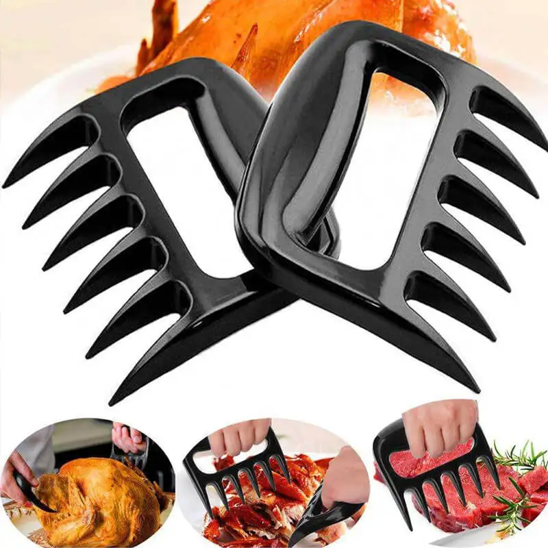 Bear claw BBQ tools 2pcs Pulled pork accessories Meat tearing tools Meat shredding bear paws Shredding claws Meat grabbing tools