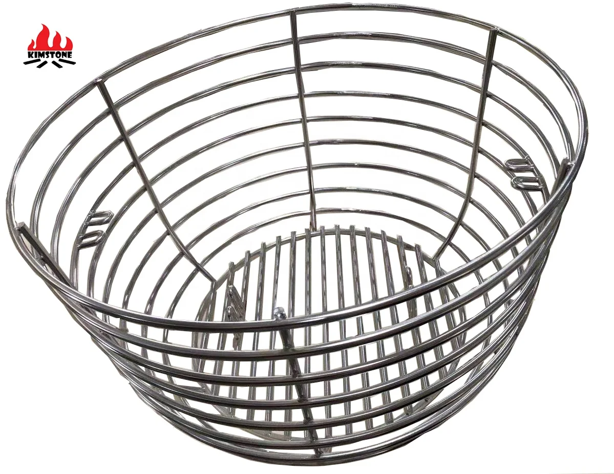 Kimstone Charcoal Bucket Paired With Grill Mesh Using Ceramic Grill Accessories Baking Equipment