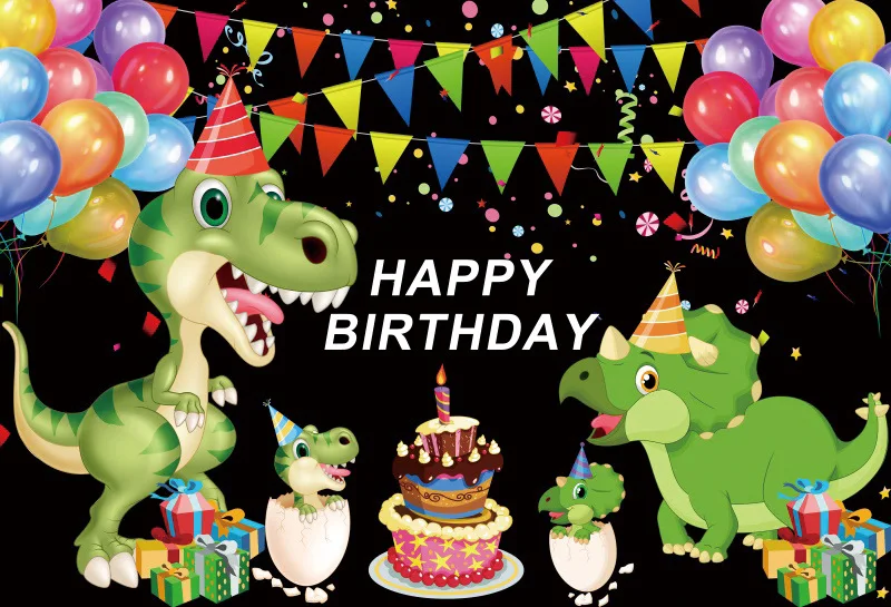 Customized Dinosaur Jungle Forest Animal Safari Party Kids Baby Shower Birthday Backdrop Photography Background for Photo Studio