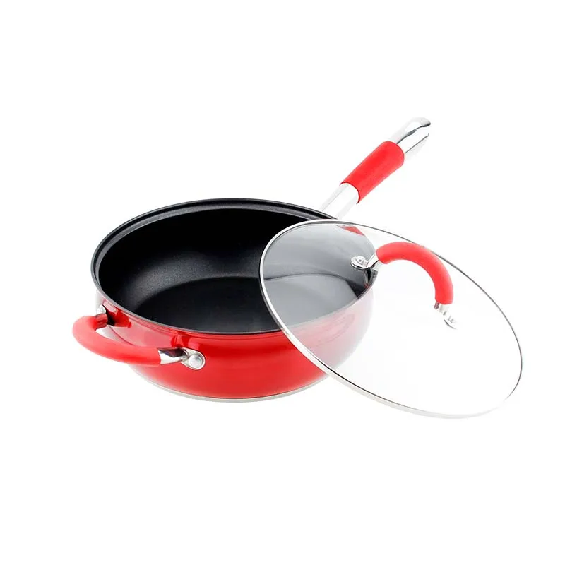 Professional manufacturer induction cooking cookware fry pan set stainless steel fry pan non-stick frypan