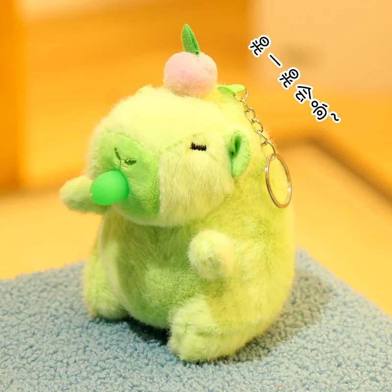 Capibala 10cm-13cm Cotton Pendant Keychain Capybara Plush Toy for Gifts Cute Animal Toy for Kids and Friends