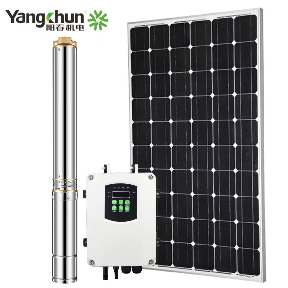 Погружной водяной насос dc deep well на солнечной батарее 96
