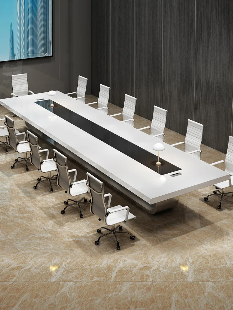 
Training Table Combination Large Conference Long Table and Chair for Office Furniture 