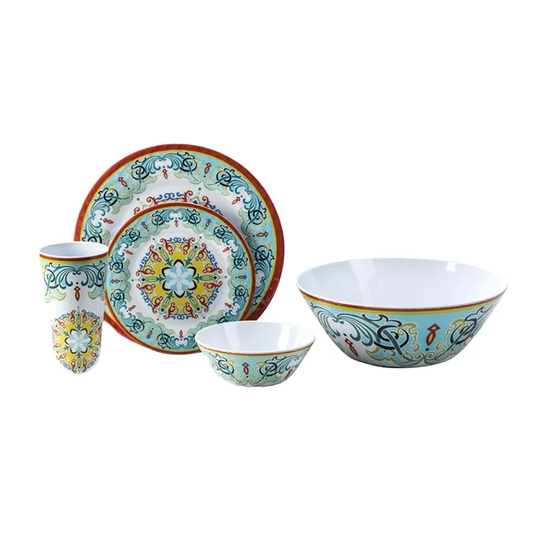 High quality eco friendly melamine wholesale housewares simple plastic dish bowl melamine dinnerware sets