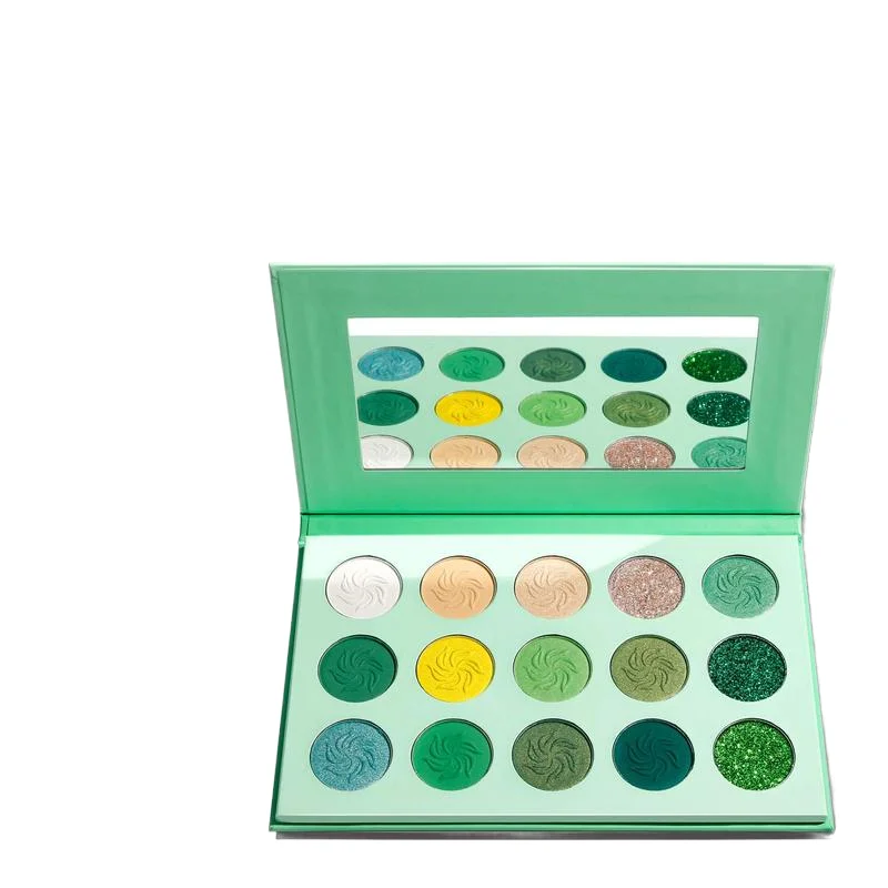 Custom15 colors high pigment cosmetics eye shadow pearl/metallic eye shadow
