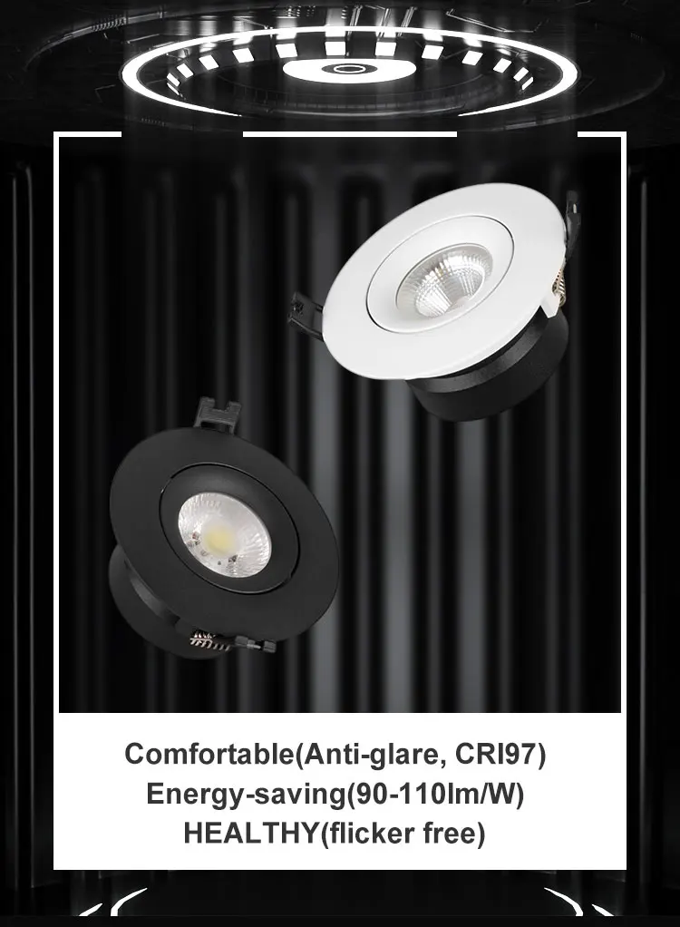 Anti glare ultra-thin led downlight housing smart dimmable 10W recessed led downlight