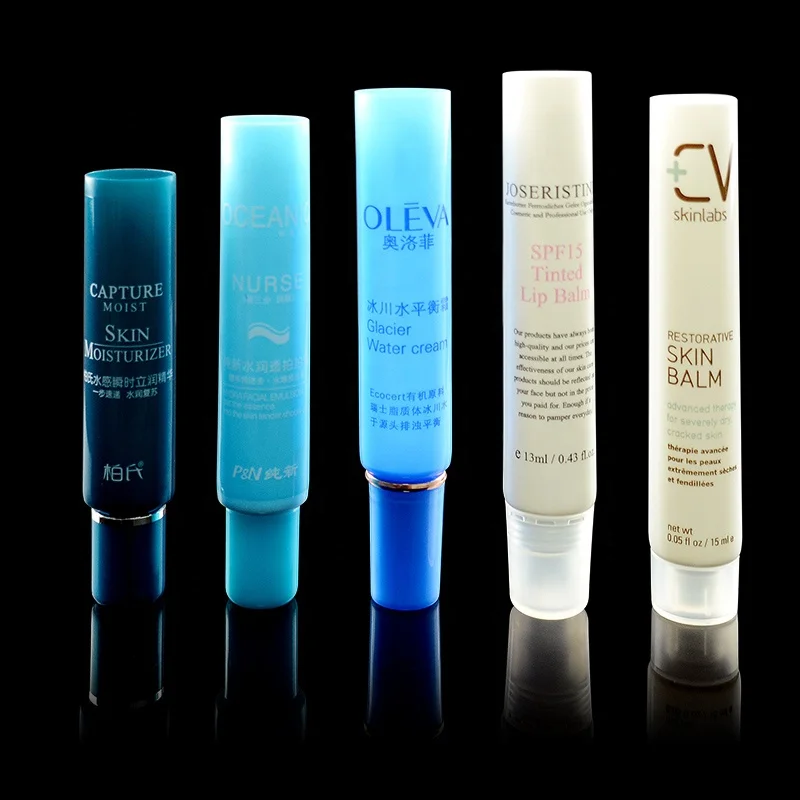 Customized size and colour 5ml 8ml 10ml eye cream sample tube moisturiser small diameter cosmetics plastic tube for packaging