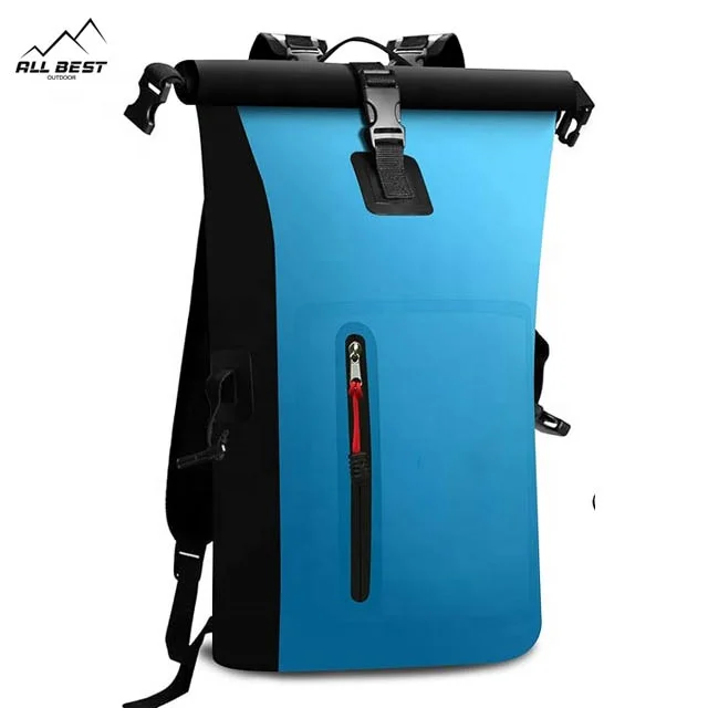 Wholesale Outdoor  Hiking 100% 500d Pvc Waterproof Beach Bag With Zipper Dry Custom Logo Waterproof Sport Backpack