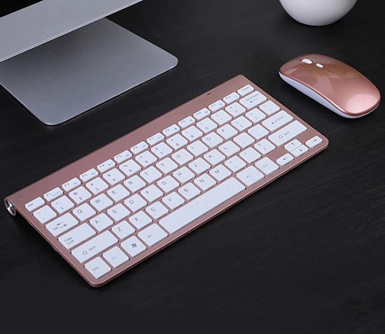 Mini 2.4G Wireless 78 Keys Rechargeable Keyboard and Mouse Combo for Laptop  Silm Portable Gaming Keyboard and Mouse Set for PC