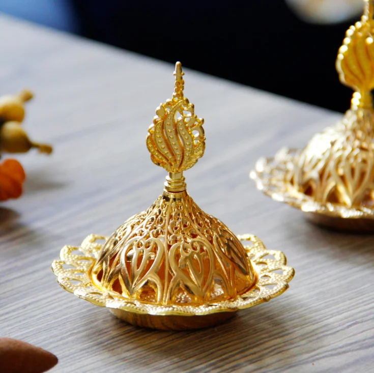 manufacture home luxury gold marble aroma incense burner for home air purification