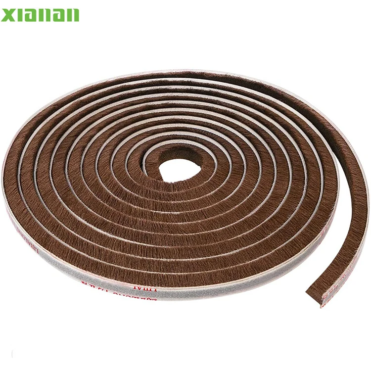 Wool Pile Weather Strip Polypropylene Strip Brush For Door And Window
