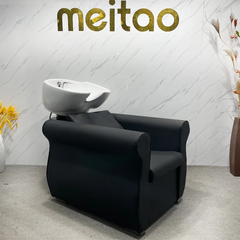 Modern shampoo bed sitting flush bed barber shop special ceramic spa bed factory direct sales new