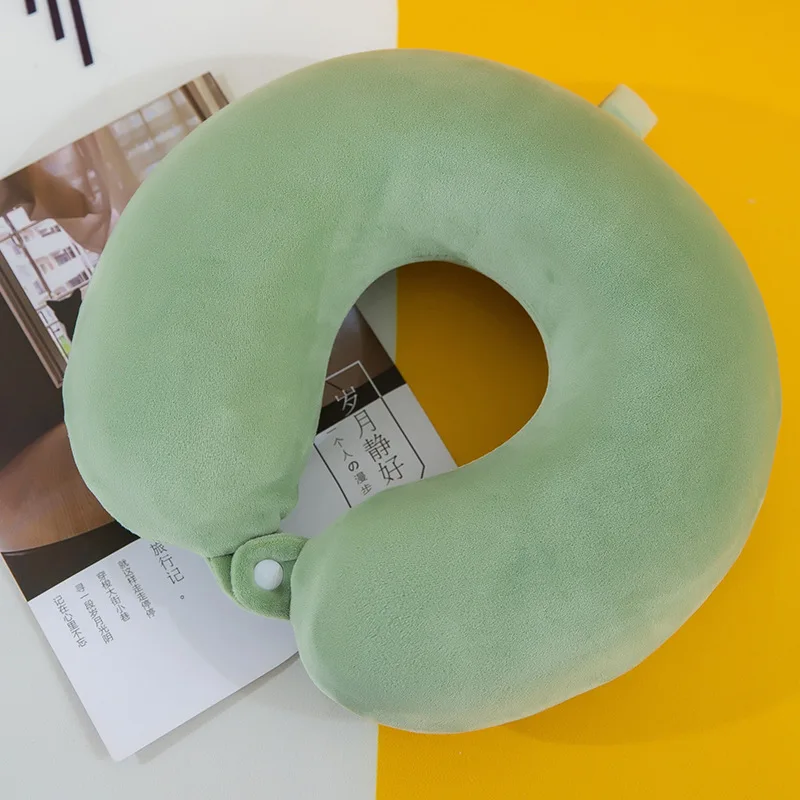 Factory Wholesale Custom Personalized U shape camping car pillow Foam Travel Neck Support Memory Foam Neck Pillow