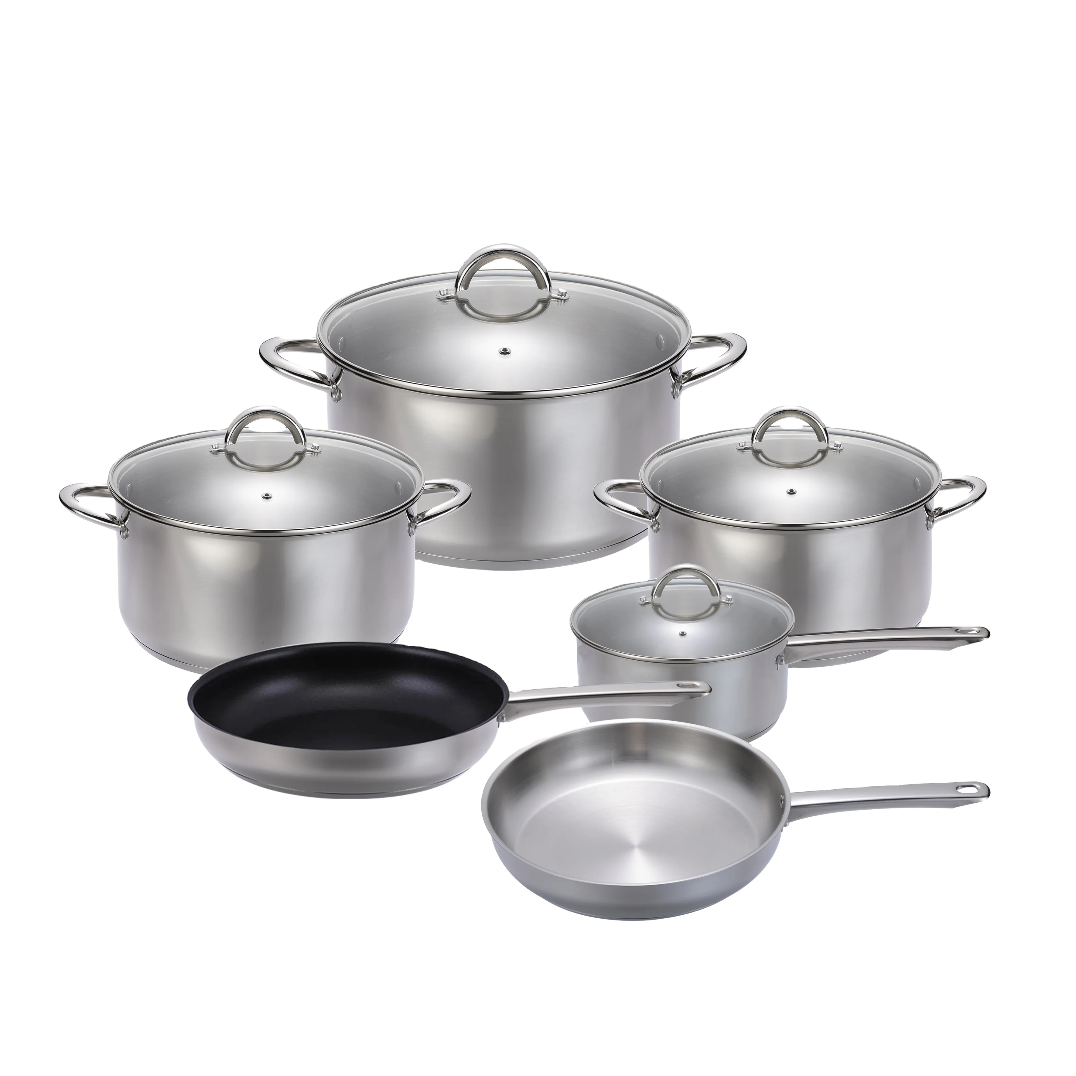 Stainless steel  cookware set home healthy cooking stainless steel cookware sets Work for all Cooktops kitchen