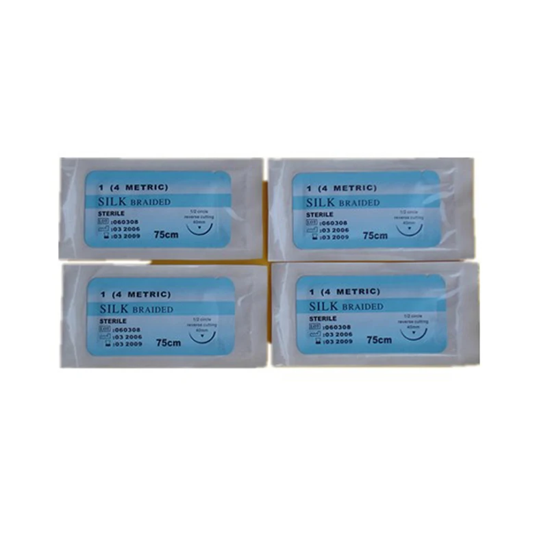 
CE ISO Disposable Non-Absorbable Surgical Silk Suture 