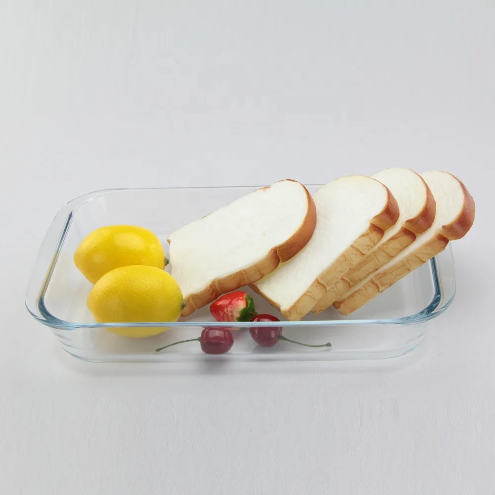 rectangle transparent glass baking dish plate for kitchen