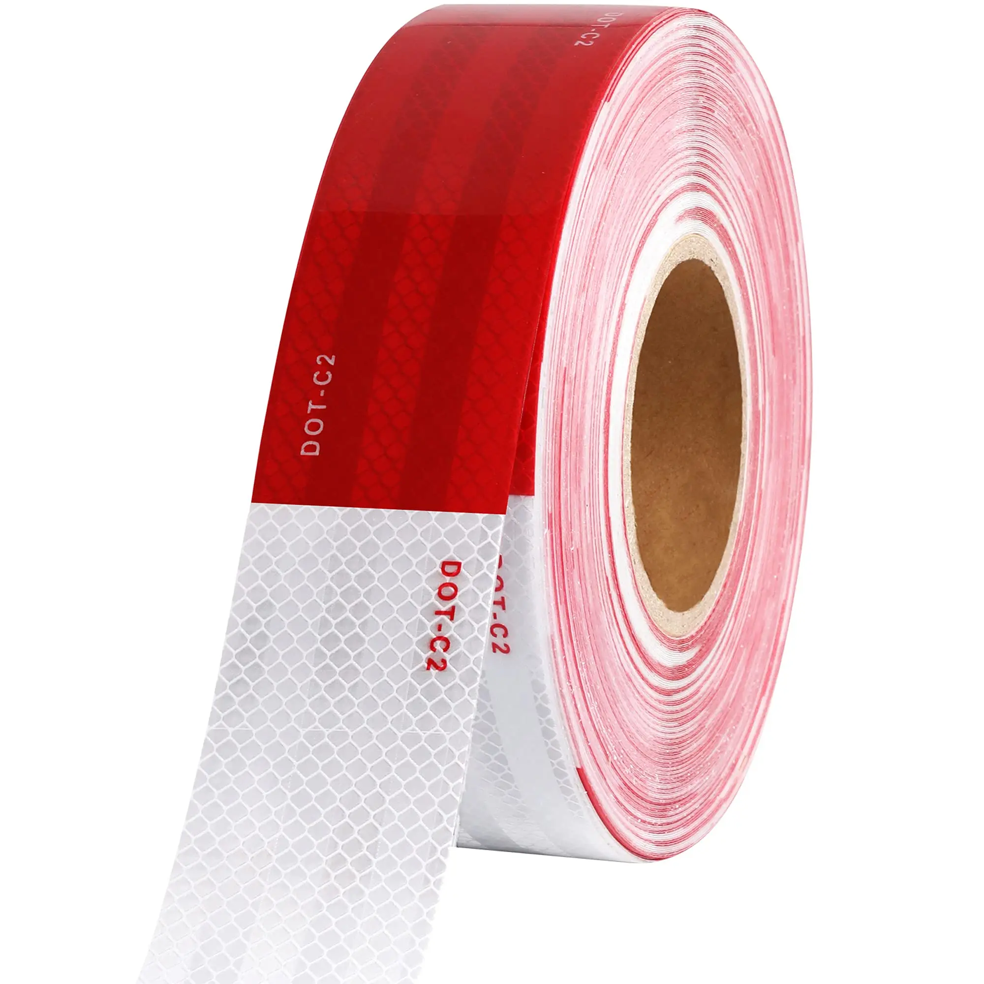 High Quality DOT-C2 Reflective Safety Tape Waterproof Red White Adhesive Conspicuity Tape Outdoor Cars Trucks Traffic Signs