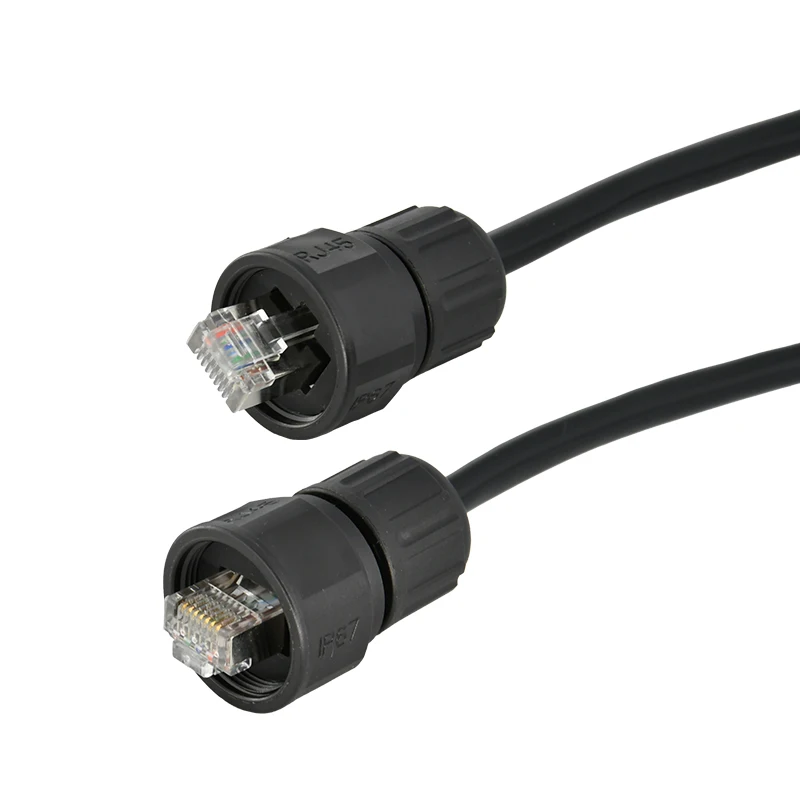 Rigoa Hot Selling Rj45 Male Female Plug Socket Rj45 Ethernet Waterproof connectors Factory