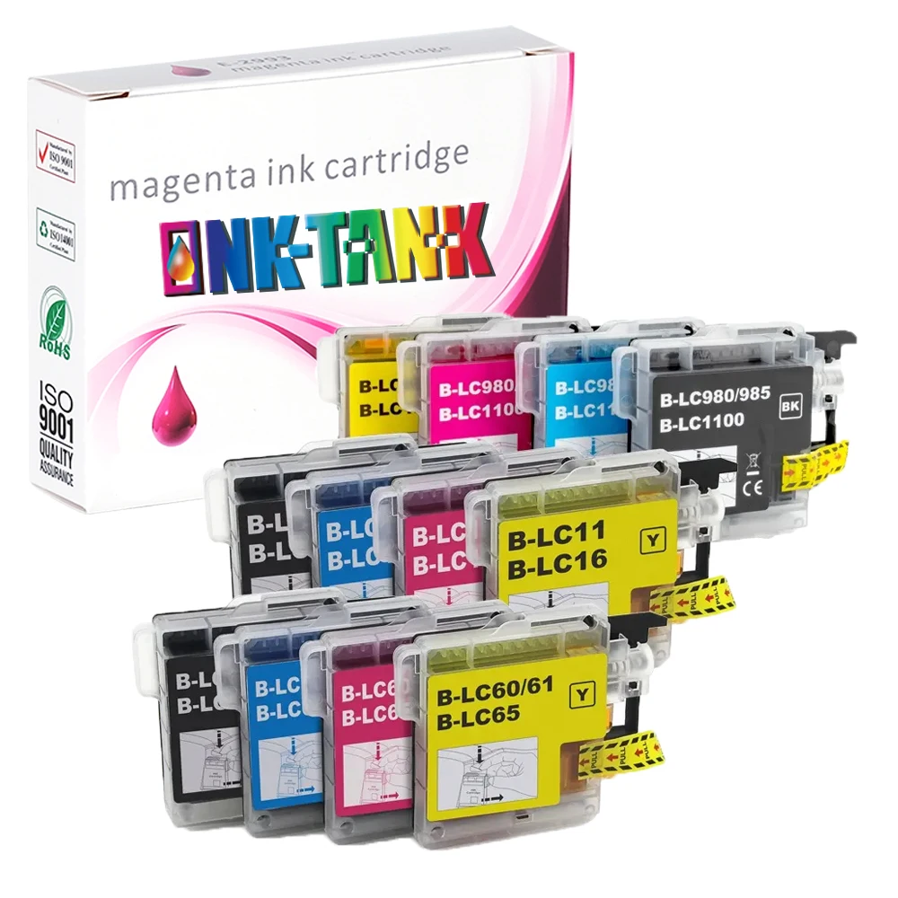 INK-TANK LC11 LC16 LC61 LC60 LC65 LC38 LC 39 LC 61 980 1100 LC-985 Compatible InkJet Ink Cartridge for Brother Printer