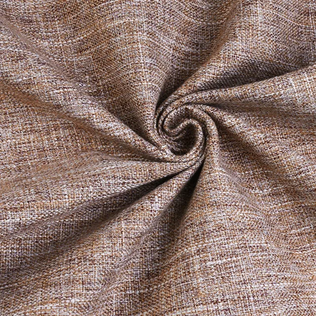 Manufacturer Supply Wholesale 100% Polyester Slub Plaid Faux Linen Fabric For Sofa