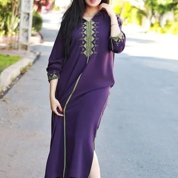
HG Wholesale 2021 New Arrival Islamic Clothing Maxi Casual Long Dress With Hat 