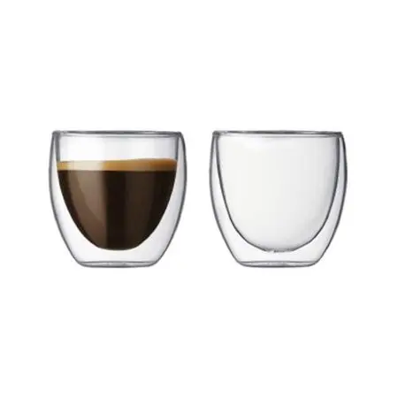 High-grade household borosilicate double-layer glass cup coffee tea cup double-layer hollow cold-resistant heat-resistant