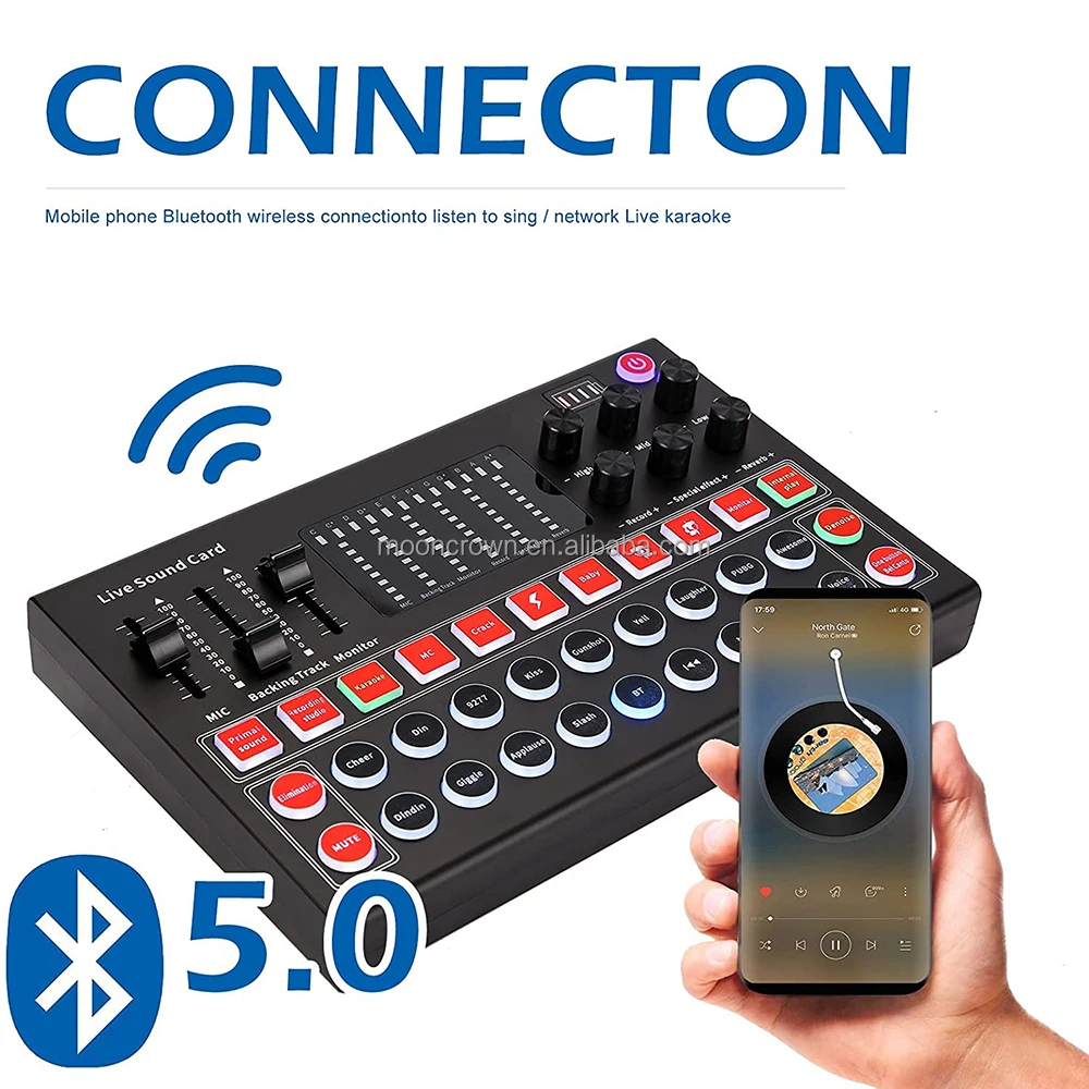 M9 sound card audio interface mixer v9plus usb studio recording External Connect Phone pc karaoke Live Broadcast audio card