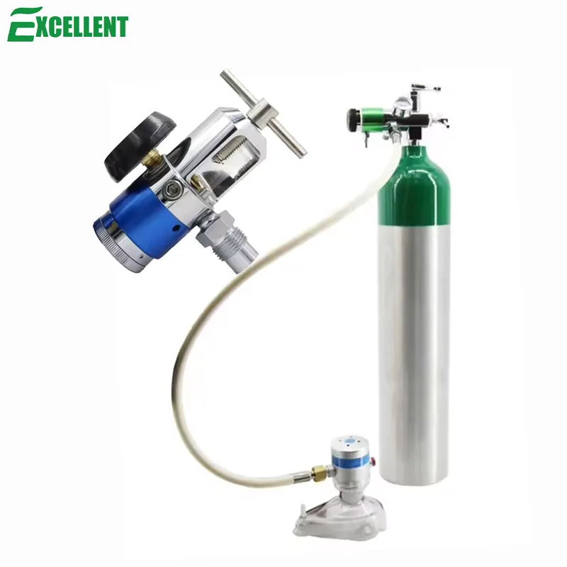 N2o Gas Pressure Regulator Medical Oxygen Equipment Demand Valve Safety 2 Years Adjust Medium Temperature Hydraulic Aluminum OEM