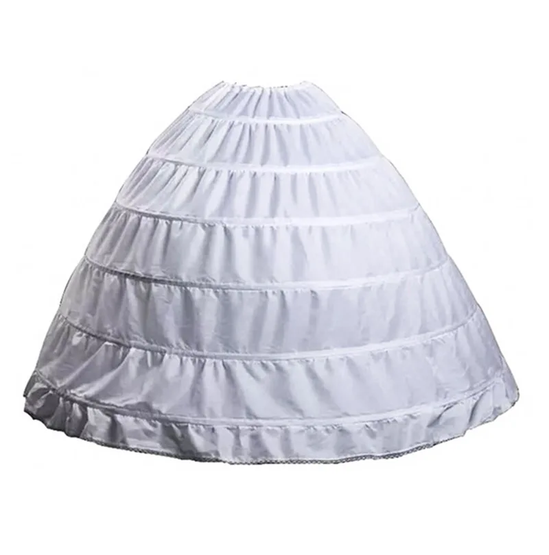 Bridal Gowns bride wedding dress bustle balls 6 hoops crinoline petticoats Elastic waist-length wedding petticoat underskirt