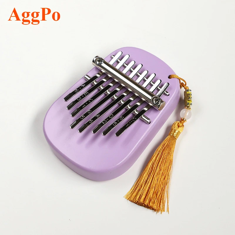 Medium 8-note mini Kalimba portable solid wooden transparent acrylic thumb piano beginner simple thumb piano