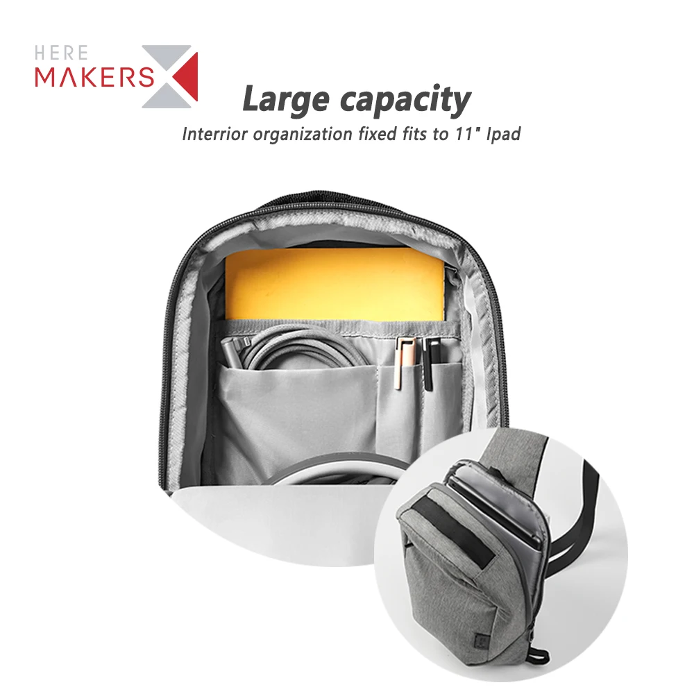 Hot sale Lightweight RPET Recycled City Sport Best girls Chest bag Daily Travel cross body Sling bag