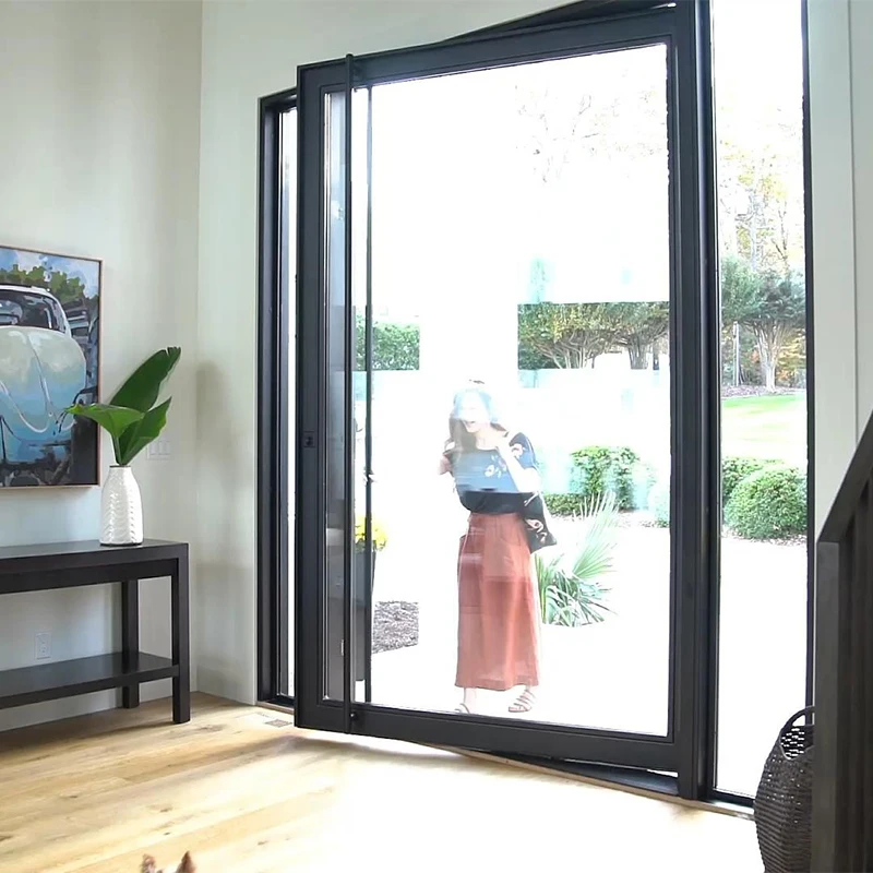 Ikealuminum aluminum pivot sliding doors system front entry doors pivot modern entry waterproof pivot door For House