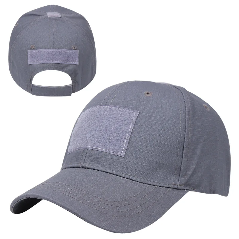custom movable patch plain army green cotton camp tactical cap for men