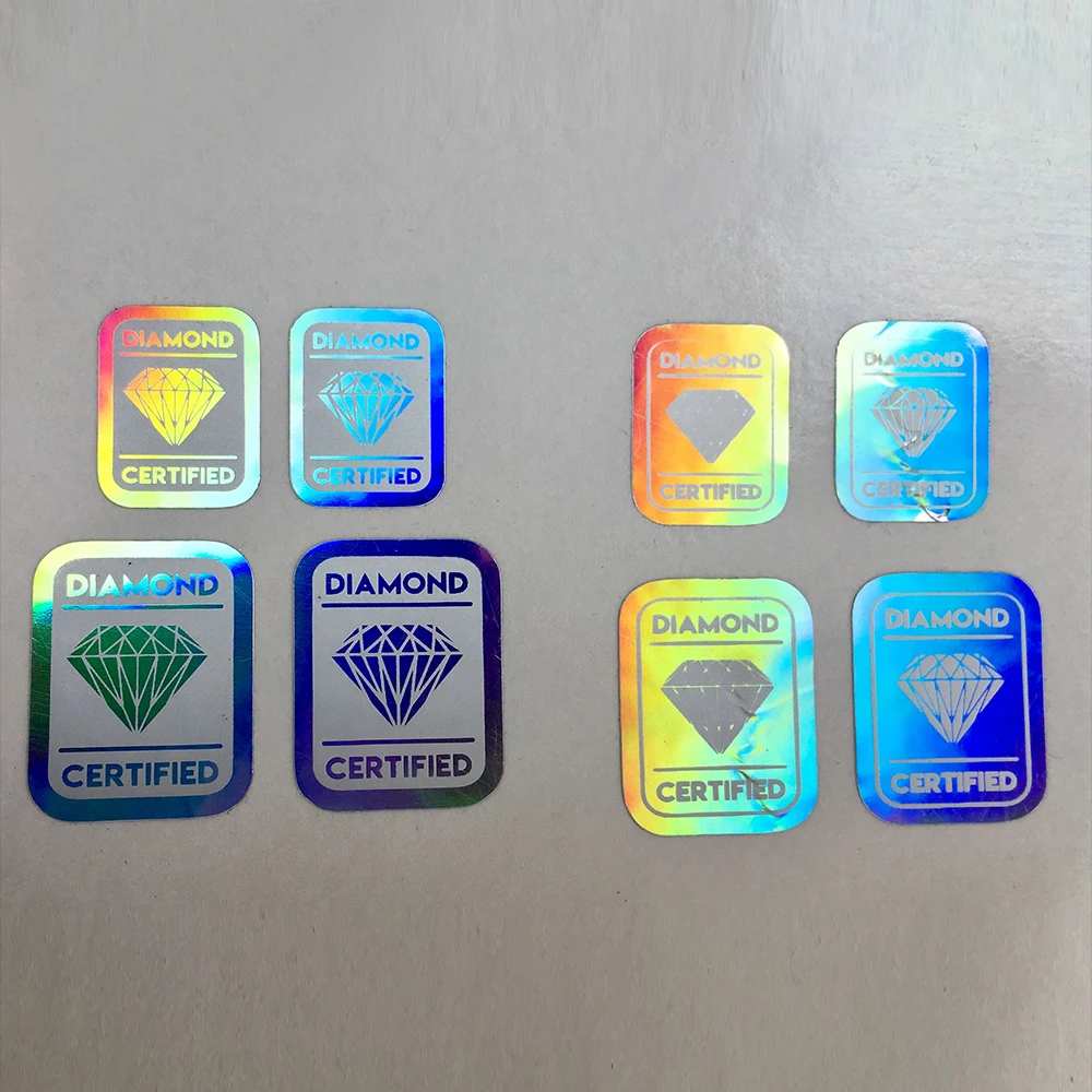 Personalized Holographic Label Printing Waterproof Logo Sticker Custom Vinyl Die Cut Hologram Sticker